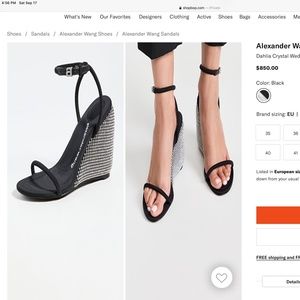 Brand new authentic alexander Wang wedge sandal size 37